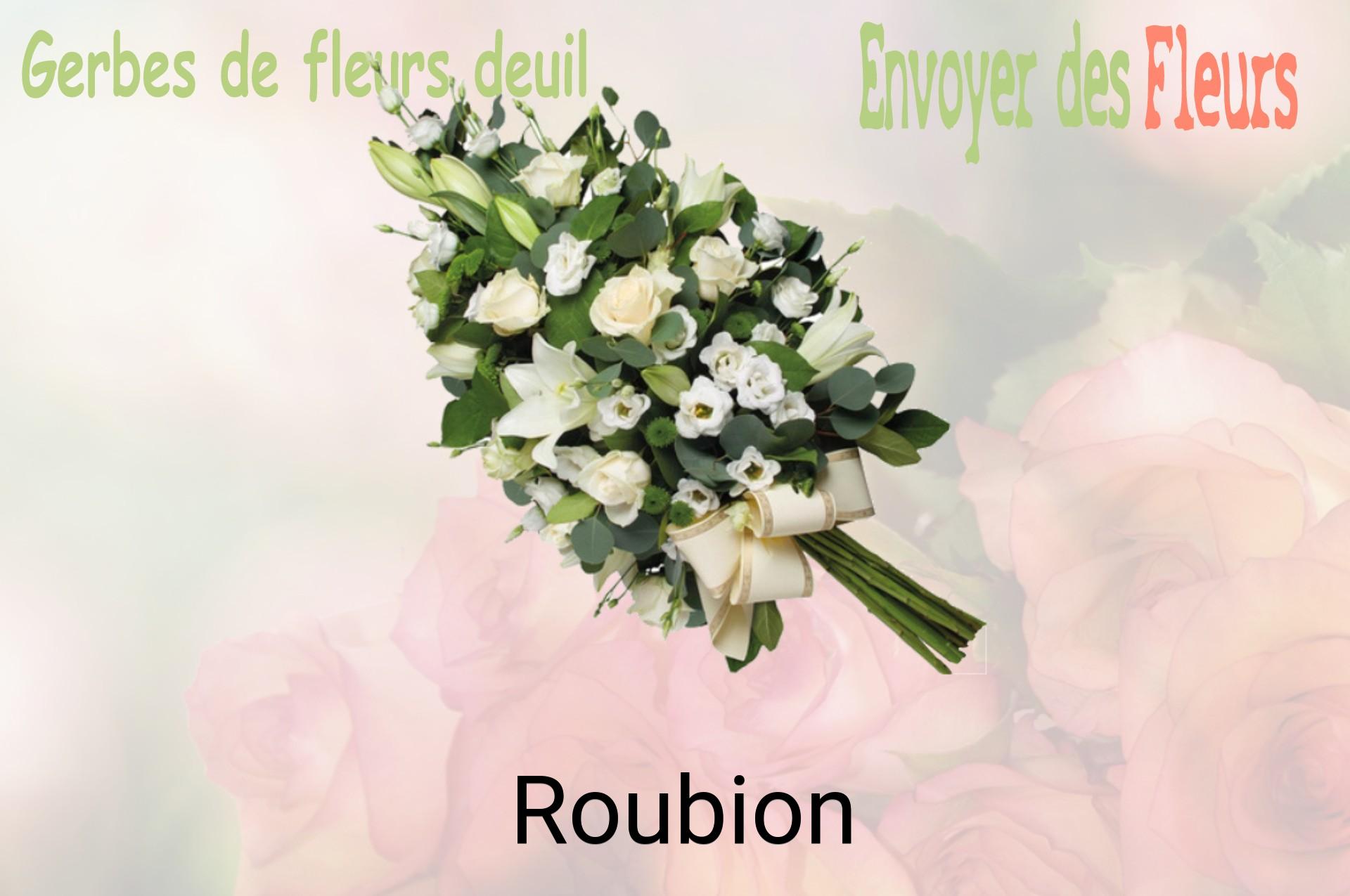 Gerbe de fleurs de deuil livrée à Roubion